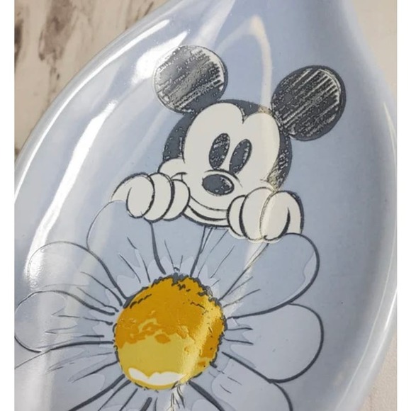 Disney Mickey Mouse Ceramic Spoon Rest * Spring Flower Design Home H109 - Picture 1 of 7